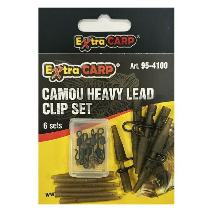 Pribor za krapolov CAMOU HEAVY LEAD CLIP SET EXTRA CARP